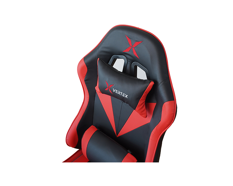 Gaming Chair: Vertex Gemu Gaming Chair Black & Red PVC